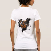 ゴシックファイアドラゴンの戦士イラスト Tシャツ (裏面)