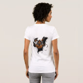 ゴシックファイアドラゴンの戦士イラスト Tシャツ (裏面フル)