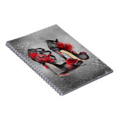 ゴシックファッションストラッピーバラオングランジヒール ノートブック (右側)