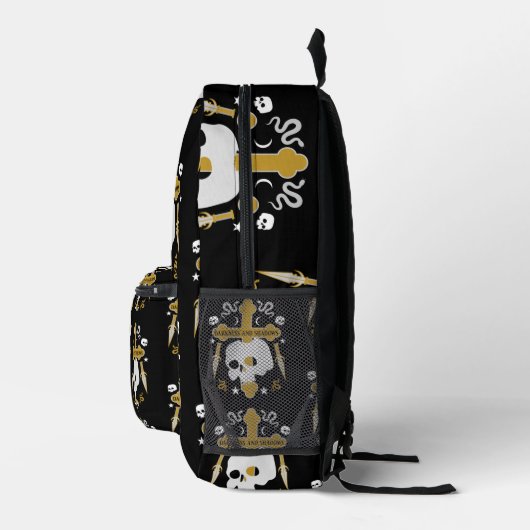 ゴシックファッションバッグとアクセサリー プリントバックパック (右)