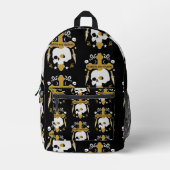 ゴシックファッションバッグとアクセサリー プリントバックパック (正面)