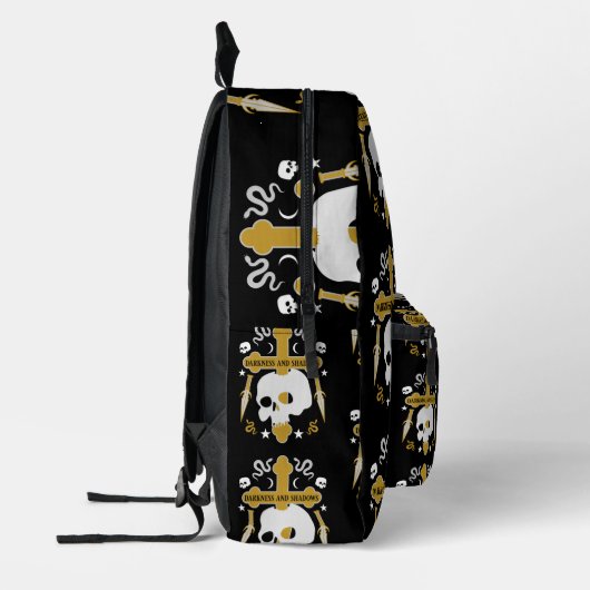 ゴシックファッションバッグとアクセサリー プリントバックパック (左)
