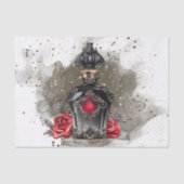 ゴシックファッションビクトリアン香水ボトルとバラ 薄葉紙 (正面)