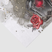 ゴシックファッションビクトリアン香水ボトルとバラ 薄葉紙 (詳細)