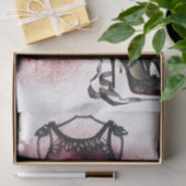 ゴシックファッション |レッドドレスハイヒール抽象芸術 薄葉紙 (ギフト)