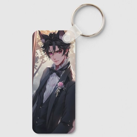 ゴシックファンタジーアニメキャットボーイ キーホルダー (裏面)