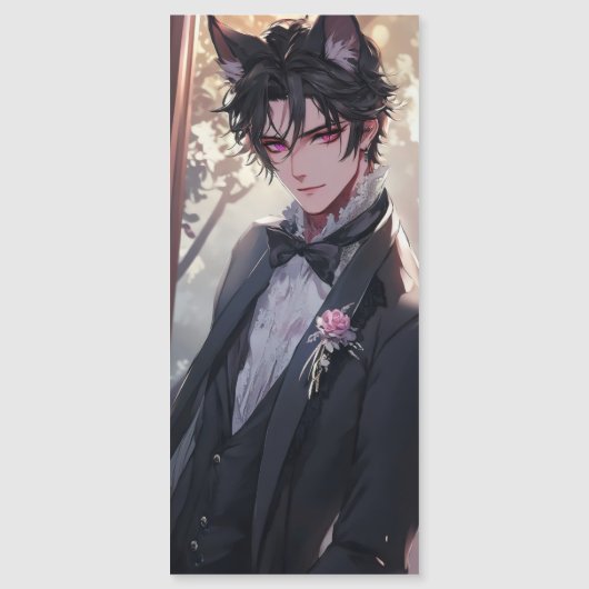 ゴシックファンタジーアニメ猫男の子 (正面)