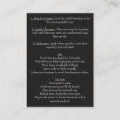 ゴシックファンタジーウルフスカルブラック&シルバーアフターケア 名刺 (裏面)