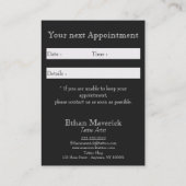 ゴシックファンタジーウルフスカルブラック&シルブアポイントメント 名刺 (裏面)