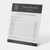 ゴシックファンタジーウルフスカルブラック&シルブ価格表 台座サイン (正面)