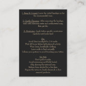 ゴシックファンタジーウルフスカルブラック&金ゴールドアフターケア 名刺 (裏面)