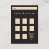 ゴシックファンタジーウルフスカルブラック&金ゴールドロイヤリティ 名刺 (裏面)