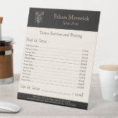 ゴシックファンタジーウルフスカルブラック&金ゴールド価格表 台座サイン (インサイチュ)