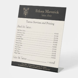 ゴシックファンタジーウルフスカルブラック&金ゴールド価格表 台座サイン