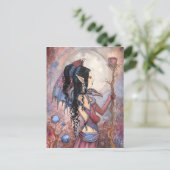 ゴシックファンタジードラゴンガールアートハガキ ポストカード (スタンド正面)