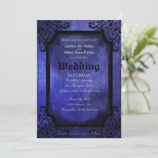 ゴシックフィグランジリグリー結婚式招待状 招待状 (スタンド正面)