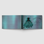 ゴシックフェアリーティール(緑がかった色)ガウン | 深いミッドナイトグリーンシェン ゲストブック (全面)