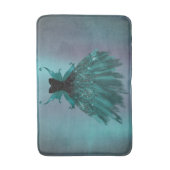 ゴシックフェアリーティール（緑がかった色）ガウン | 深いミッドナイトグリーンシェン バスマット (正面縦)