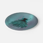 ゴシックフェアリーティール(緑がかった色)ガウン | 深いミッドナイトグリーンシェン ペーパープレート (アングル)