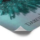 ゴシックフェアリーティール(緑がかった色)ガウン | 深いミッドナイトグリーンシェン ポスター (角)