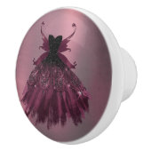 ゴシックフェアリー明るい赤紫色ガウン | パンクロックピンクマゼンタ セラミックノブ (右)