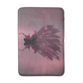 ゴシックフェアリー明るい赤紫色ガウン | パンクロックピンクマゼンタ バスマット (正面縦)