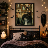 ゴシックフェアリー 黒猫 ハロウィン ウォールアート