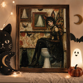 ゴシックフェアリー 黒猫 ハロウィン ウォールアート