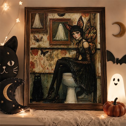 ゴシックフェアリー 黒猫 ハロウィン ウォールアート