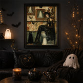 ゴシックフェアリー 黒猫 ハロウィン ウォールアート
