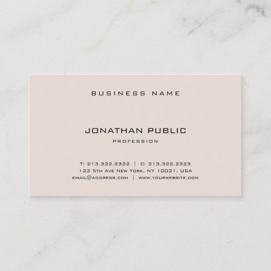 ゴシックフォントプロフェッショナル洗練されたシンプル 名刺 (裏面)