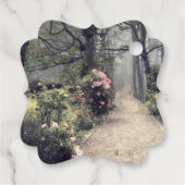 ゴシックフラワーガーデンサンキューメッセージカード | Zazzle フェイバータグ (裏面)