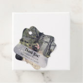 ゴシックフラワーガーデンサンキューメッセージカード | Zazzle フェイバータグ (インサイチュ)