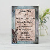 ゴシックフレームダマグランジスクエンジェルハローウィンパーティ 招待状 (スタンド正面)