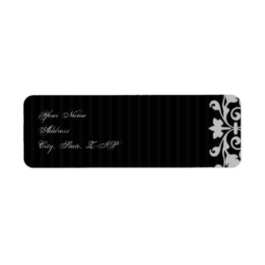 ゴシックフレームモノグラム差出人住所 ラベル (正面)