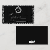 ゴシックフレームモノグラム座席表 プレイスカード (正面/裏面)