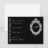 ゴシックフレームモノグラム日付の保存 セーブザデート (正面/裏面)