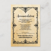 ゴシックフレーム素朴宿泊用結婚式カード エンクロージャーカード (正面)