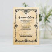 ゴシックフレーム素朴宿泊用結婚式カード エンクロージャーカード (スタンド正面)