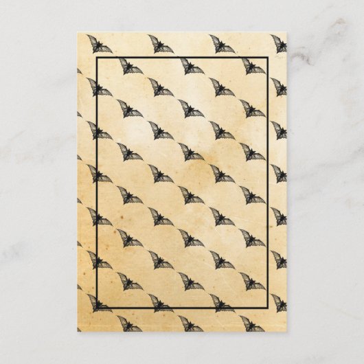 ゴシックフレーム素朴宿泊用結婚式カード エンクロージャーカード (裏面)