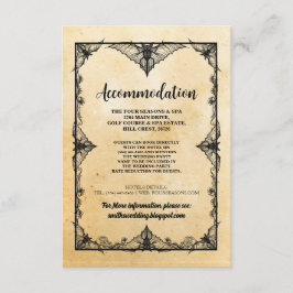 ゴシックフレーム素朴宿泊用結婚式カード エンクロージャーカード