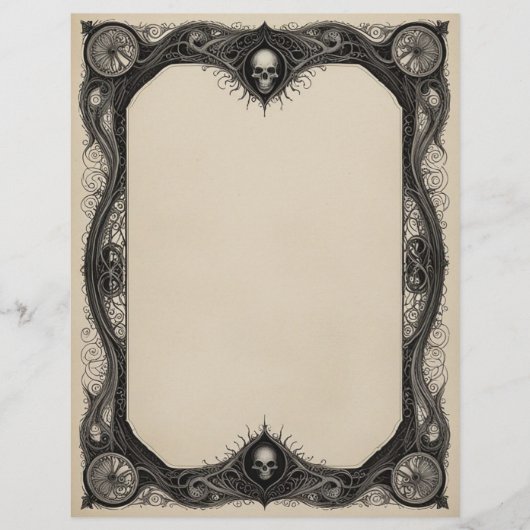 ゴシックフレーム(スカル) レターヘッド (正面)