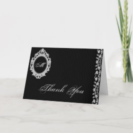 ゴシックフレーム モノグラム サンクスカード サンキューカード