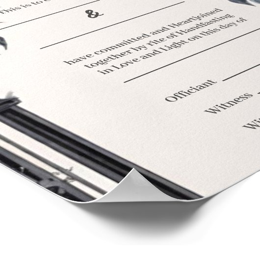 ゴシックフローラガーデンゲート処理証明書 ポスター (角)