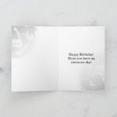 ゴシックフローラスカルとバラ誕生日カード カード (内部)