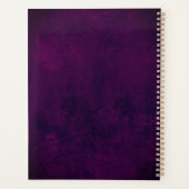 ゴシックフローラスカルカスタムモノグラム&ネームパープル プランナー手帳 (裏面)