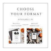 ゴシックフローラスカルコスチューム&カクテルハロウィーン 招待状