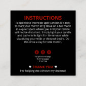 ゴシックフローラスカルスペルインストラクションSquare Busin スクエア名刺 (裏面)