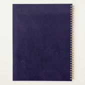 ゴシックフローラスカルダークブルーカスタムモノグラム名 プランナー手帳 (裏面)