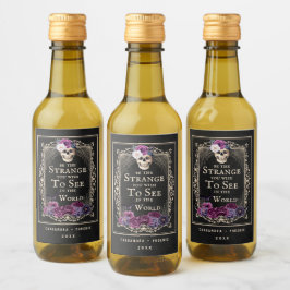 ゴシックフローラスカルハロウィーンの個人用設定 ワインラベル